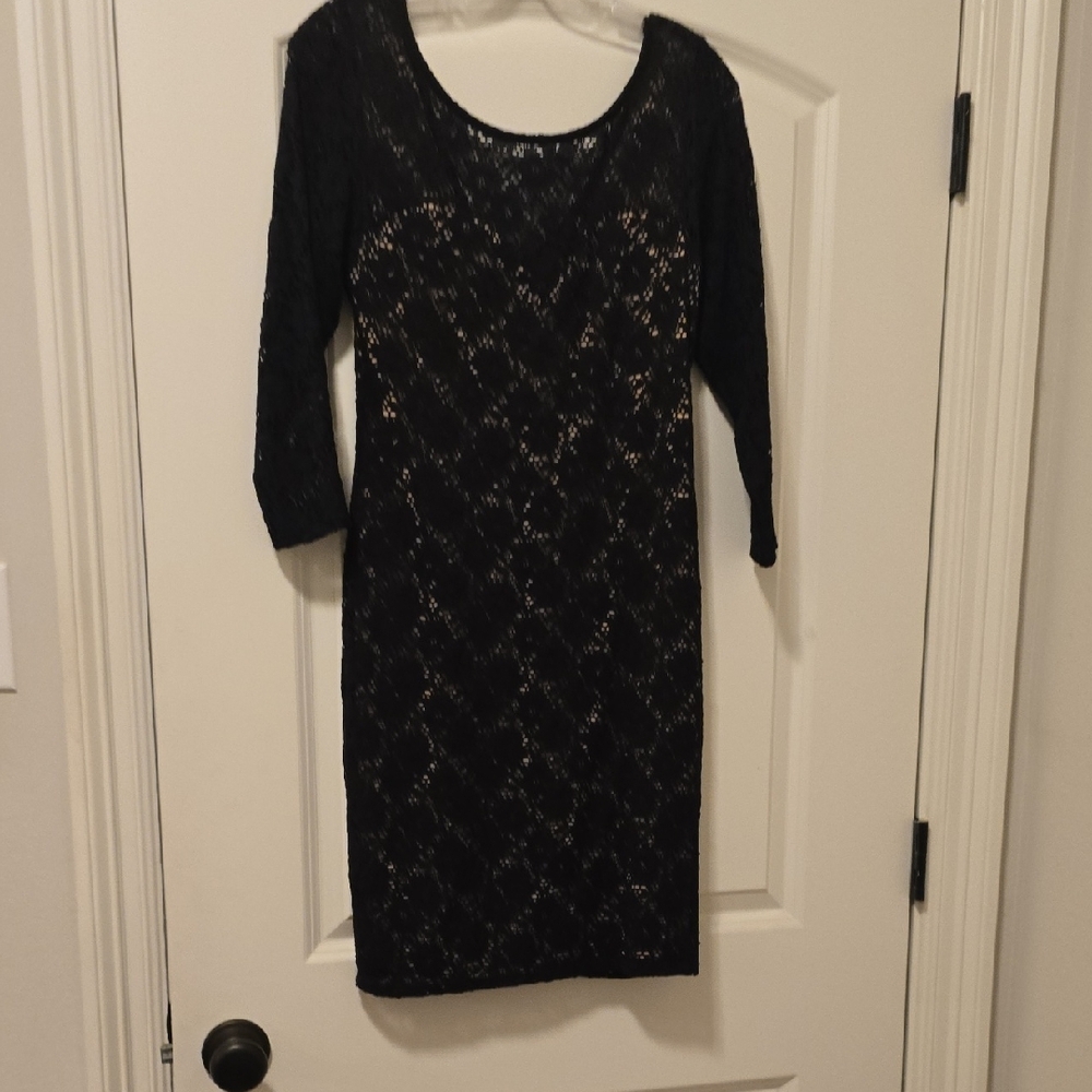 Elegant Black Lace Dress